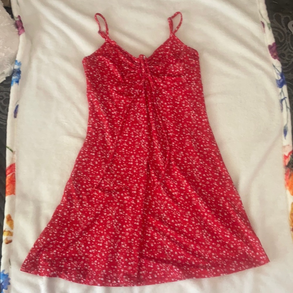 Red Floral Mini Dress